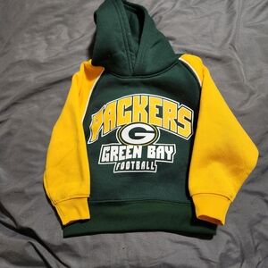 NFL Green and Yellow Packers Pullover Hoodie for Kids